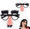 XZEIT 2 Stück Lustige Gläser Augenbrauen, Schnurrbart Große Nase Kostüm Brillen Disguise Gläser Lustige, Halloween Große Nase Brille, Dekorative Brille Geburtstagsfeier Cosplay Requisiten(schwar