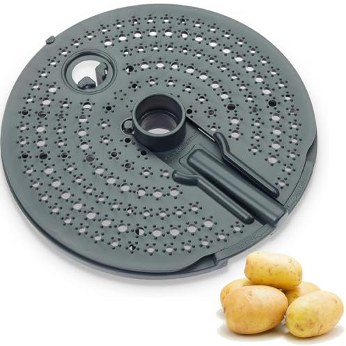 NHPY 1 Piezas Bimby Tm6 Accesorios para Bimby Tm6,Pelador de Patatas Accesorio para Thermomix Tm6, Tm5, Tm31,Pelador de Patatas Compatible con Rallador De Plástico Resistente, Zanahorias(Gris)