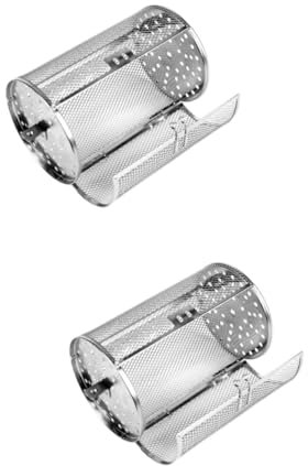 YARNOW 2st Rösterkäfig Grilltrommel Stehender Dampfer Haardampfer Röstertrommel Backen Im Dampfgarer Airfryer Aus Edelstahl Heißluftfritteusen Rostfreier Stahl Rotieren