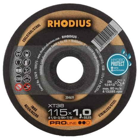 RHODIUS PROline XT38 X-LOCK Extradünne Trennscheibe 115 x 1,0 x 22,23 mm 25 Stk
