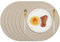 Homcomodar Tischsets Rund 6PCS Platzsets Abwaschbar 34cm Platzdeckchen Hitzebeständigem Tisch Tischsets Essensmatte für Küche Abendessen(Khaki)