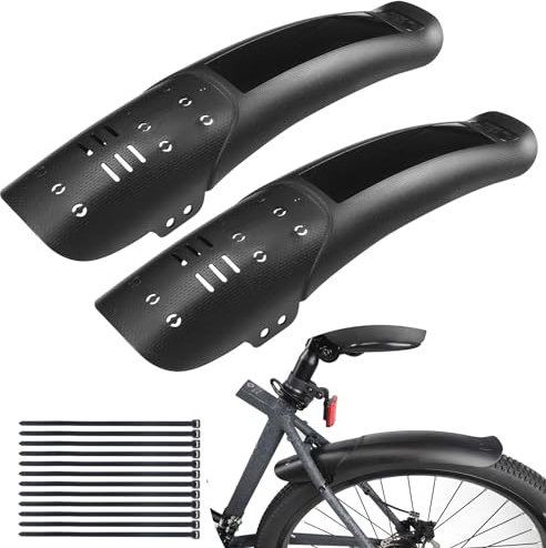 MEGHNA Fahrrad Schutzblech Set Vorne und Hinten Bike Fender Universal Schutzbleche Fuer MTB Rennrad Quick-Release Geeignet für Fahrräder von 20-26 Zoll