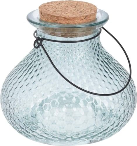 zeitzone Wespenfalle Glas Klar zum Aufhängen Landhausstil Insektenfalle 13cm