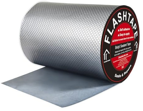 fowong Waterproof Sealing Tape for Leaks - 180mm x 5m x 1.5mm - Ideal for Roof, Window, Glass, Boat, and Pipe Sealing - Durable, Easy to Apply