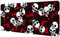 Grunge Skull on Bloody Dark Background Mouse Pad, Large Mousepad for Office Home Laptop, Non-Slip Rubber Base Gaming Working Mouse Mat Keyboard Desk Pad, 890x400mm