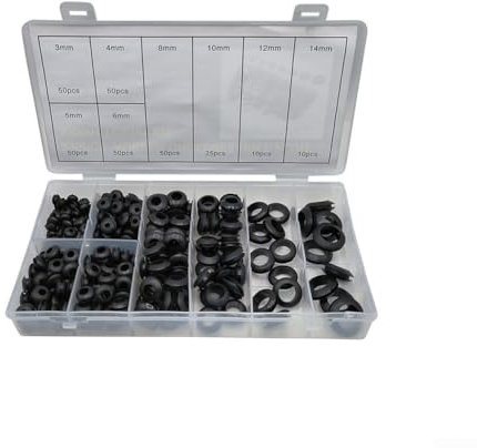 Anelli di tenuta in gomma assortiti, 295 anelli di tenuta a doppia faccia per la protezione del filo