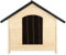 SPRINGOS Hundehaus aus Holz mit erhöhtem Boden 81 x 74 x 62 cm Hundehütte Outdoor Hundehütten Holzhaus mit Schrägdach Outdoor Lamellenvorhang Imprägnierung inklusive