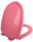 Soft Close Oval Toilet Seat U Shape Design with Silent Cushioning and Quick Release Hinge Universal Fit for All Standard Size Fixtures Pink Color Safe and Comfortable PP Material