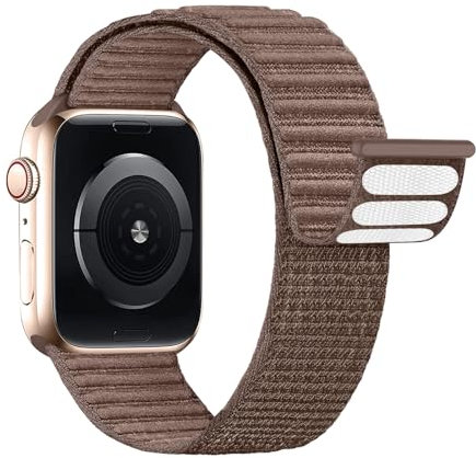 Lobnhot Nylon Sport Loop Kompatibel mit Apple Watch Armband 40mm 41mm 38mm 46mm 45mm 44mm 42mm Herren Damen, Verstellbarer Sport Armband Ersatz für iWatch Series 10 9 8 7 6 5 4 3 2 1 SE Smokey Mauve