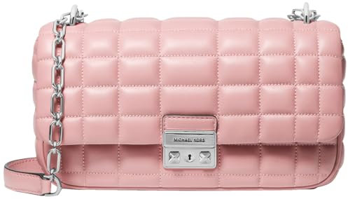 Michael Kors Tribeca Große wandelbare Umhängetasche mit Kette, Silberfarbene Hardware/Smokey Rose, One size