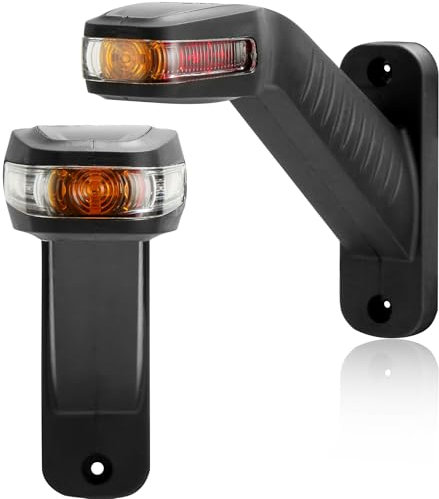 ETUKER 2x Anhänger Seitenmarkierungsleuchte LED 12v 24v Gumm Umrissleuchte Begrenzungsleuchte