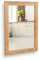 Generisch Rustikaler Spiegel mit Holzrahmen, Wandspiegel Holz Eiche Massiv, Rechteckiger Spiegel für Bad, Flur, Wohnzimmer, Badspiegel 90x65cm Helle Eiche