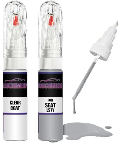 Kit de reparación de pintura de retoque para Seat GRIS LUNA LS7Y + barniz transparente