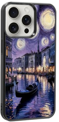 qizjio Van Gogh Starry Night Oil Painting Phone Case Shockproof Protective for iPhone 14 Pro