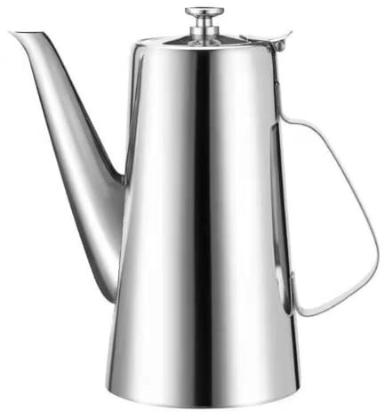 Teiera in acciaio inox, brocca per acqua calda e fredda (1300 ml, argento)