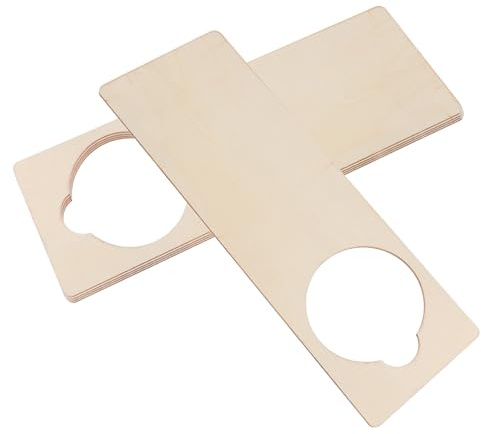 CORHAD 5pcs Blank Wooden Door Knob Hangers Unfinished DIY Craft Signs for Home Hotel Office Decor Versatile Wood Door Plaques for Custom Decoration Projects