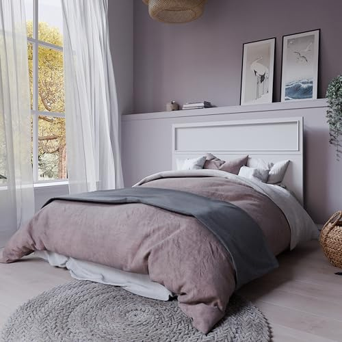 Forte PENKRIDGE Kopfteil für Bett mit Liegefläche 150 x 200 cm, Holzwerkstoff, Schlafzimmer, Landhausstil, Secret Grey, 156,4 cm breit x 120 cm hoch x 3,7 cm tief