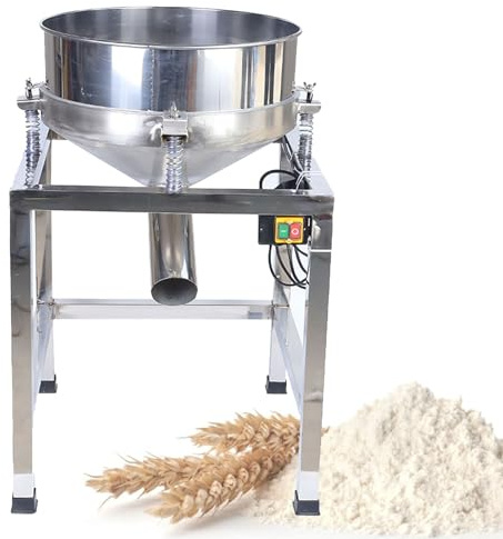 Electric Stainless Steel Flour Sifter Shaker Machine, Automatic Vibrating Sieve for Industrial and Baking Use