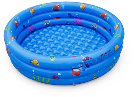 Planschbecken - Aufblasbares Planschbecken Für Kinder Mit Rutschfester Oberfläche, 100CM x 40CM Planschbecken Baby, Vielseitiger Kinderpool Für Outdoor & Indoor Nutzung, Blau
