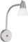Reality Leuchten R8819-07 Halogen-Wandspot G9, mit Flexarm, in nickel matt, Glas in weiß