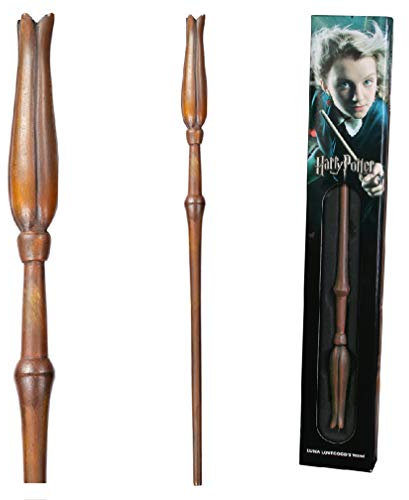 The Noble Collection - Luna Lovegood Wand in A Standard Windowed Box - 14in (34.5cm) Wizarding World Wand - Harry Potter Film Set Movie Props Wands