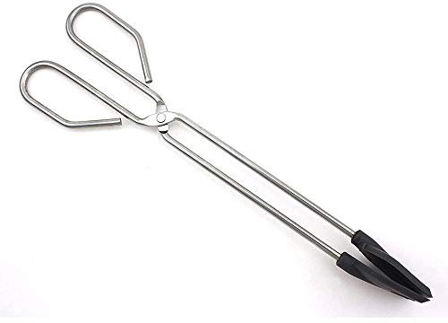 Fackelmann TENACILLAS COCINA PALAS SILICONA 30CM. FM, Nylon, Metálico y azul, 30 cm