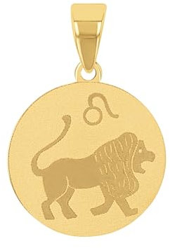 Amor Motivanhänger Unisex Damen Herren Anhänger, Gold, Löwe, Kommt in Schmuck Geschenk Box, 2020795