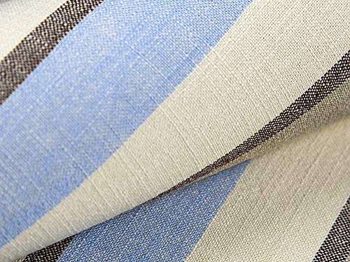 Lederkonzept Polsterstoff Frido 1B Blau-Braun gestreift