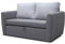 Sofa Sessel mit Schlaffunktion Kindersofa Schlafsessel mit Bettfunktion Gästebett Klappsofa Bettfunktion mit Bettkasten Mini Couch 2-Sitzer Sofagarnitur Jugendzimmer SARA 120 MOEBLO (dunkelgrau)