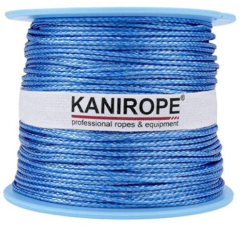 Kanirope® Dyneema Seil PRO 1mm 100m Blau 12-fach geflochten SK78 verstreckt beschichtet