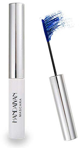 GL-Turelifes 12 Color Mascara Bunte Fasermascara Charmante, langlebige Mascara mit dicken und langen Wimpern, wasserdicht und wischfest (Saphirblau)