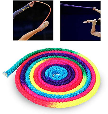 Demeras Ginnastica Ritmica Corda,Corda per Ginnastica per Ginnastica Corda per Arcobaleno Colore per Ginnastica Ritmica Corda per Competizione Solida Corda,forniture per la danza