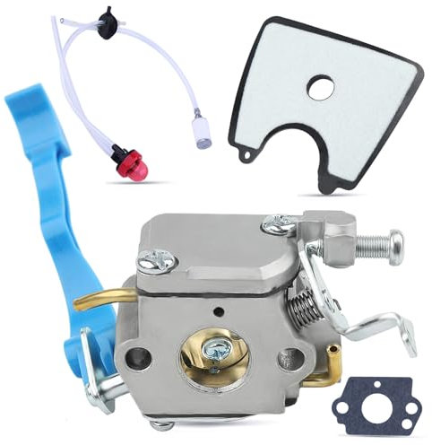 Adefol Kit Carburatore per Husqvarna 125B 125BX 125BVX Soffiatore Foglie, Carburatore + Guarnizioni + Linea e Filtro del Carburante + Lampadina di Primer + Filtro Aria + Grommet Set 8 in 1