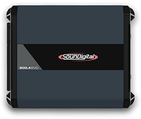 SounDigital Amplificador compacto de 4 canales 800 W RMS 4 Ohm gris 800.4 EVO4.0