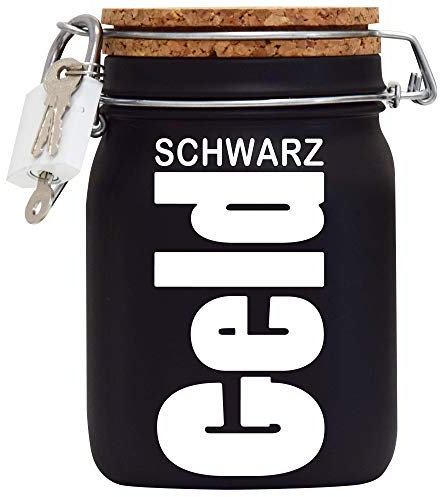 Spardose Schwarzgeld Geld Geschenk Idee Schwarz L