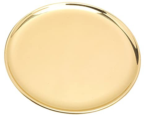 NKlaus Modern Kerzenteller Ø19cm Messing Gold Hochglanz poliert Untersetzer tischdeko 10577