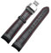 Uhrenarmbänder - Curved End Herren Uhrenarmband-Bügel-echtes Leder mit Faltschließe 20mm, 21mm, 22mm, Schwarz Rot Silber, 21mm