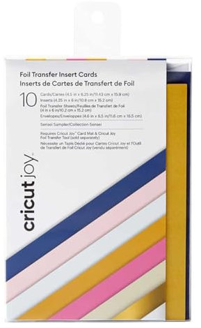 Cricut Joy Foil Transfer Insert Cards | 10 pack | 11.4cm x 15.9cm | Sensei