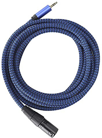 Cavo XLR Maschio a Maschio, Cavo Microfono Jack XLR da 3,5 Mm 1/8 Pollici, Cavo di Interconnessione Segnale Bilanciato, per Telefoni, Computer Ecc(JD6047-5m)