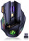 VEGCOO Souris de Jeu sans Fil, C8 Rechargeable Silent Click avec récepteur USB 2,4 G, jusqu'à 4800 DPI réglable, Double clic pour PC/Mac Gamer, Ordinateur Portable et Bureau