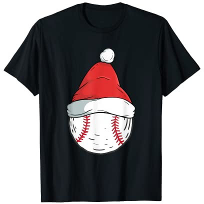 Lustige Baseballmütze mit Weihnachtsmann-Mütze, Softball-Cricket T-Shirt