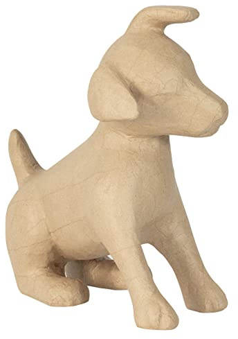 Décopatch - Ref LA026C - Medium Dog - Papier Maché Object to Decorate - 33 x 15 x 35cm - Decorate with Décopatch Papers & PaperPatch Glue, Glitter, Paints