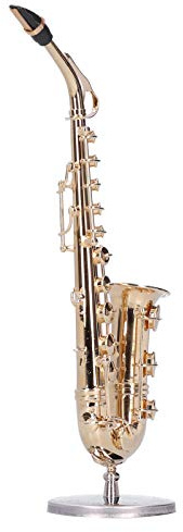 Shanrya Saxophon-Modell, gut gestaltetes Saxophon mit Ständer-Modell für Sammler zum Verschenken