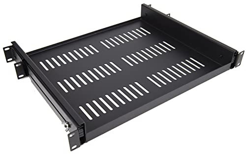 kenable 1U Telescopic Rack Mount Sliding Draw Shelf for 19 Inch Data Cabinet 360mm