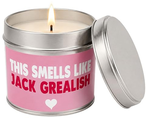 Funny Jack Grealish Candle for Football Fans | This Smells Like Celebrity Inspired, Vanilla Soy Wax, Tin