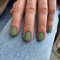 Matt Macha Grün Drücken Sie auf Nägel Kurz,KXAMELIE Acryl Nägel mit Solid Color,Nägel zum aufkleben für Tägliche Nutzung,Gefälschte Nägel für Frauen und Mädchen