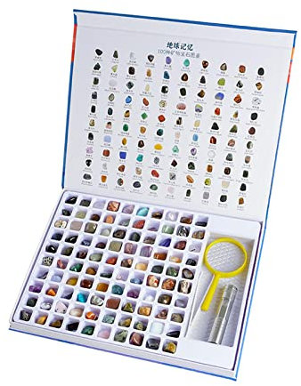 kowaku 100 Unidades/Caja de Geología para Niños, Colección de, Kit Educativo de Geología para Niños