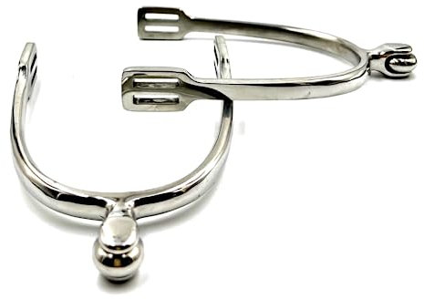 Reitsporen Reiten Sporen hochwertiger Edelstahl Radsporen Sonnenradsporen Kugelsporen Schwanenhalssporen Hammersporen Knopfsporen Riffelsporen Stecksporen (Damen 30, Ballsporen horizontalem Ballrad)