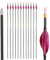 wolfman 31 Zoll Bogenschießen Reine Carbonpfeile Spine 700-1000 Wettkampfpfeil Compoundpfeil Recurvepfeil mit 1.8 Revolve Feder Zielpfeil für Recurvebogen Compoundbogen (.001-SPINE800, Rose)