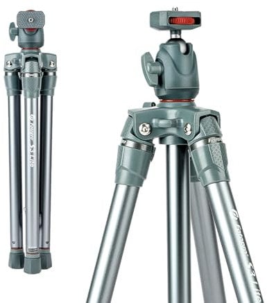 Fotopro 50inch Camera Tripod, Aluminum Travel Tripod with QR Plate for DSLR SLR Camera, Tripod with Holder Action Adapter for Action Camera